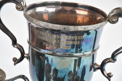 Lot 38 - A selection of silver plated trophies, the...