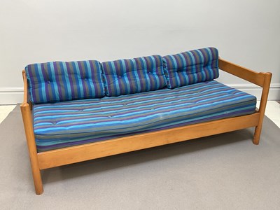 Lot 2127 - A retro Habitat three seated sofa, with open...