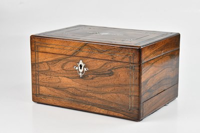 Lot 2180 - A Victorian mother of pearl inlaid rosewood...
