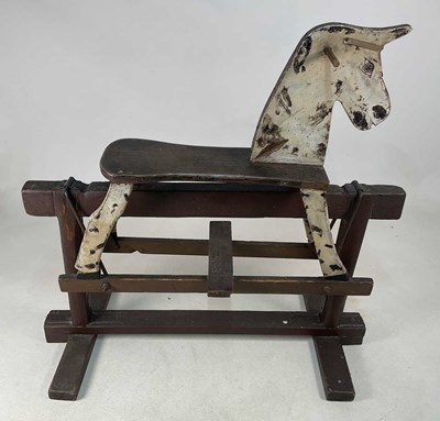 Lot 160 - A scratch built home made rocking horse,...