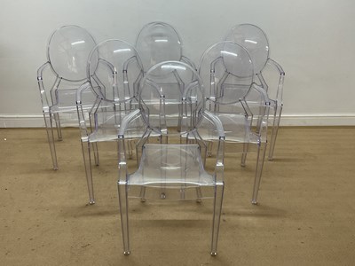 Lot 785 - PHILIPPE STARCK; six perspex moulded ghost...