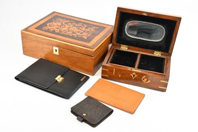 Lot 2216 - An early 20th century penwork jewellery casket,...