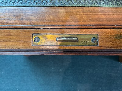 Lot 12 - A Victorian burr walnut piano top Davenport...