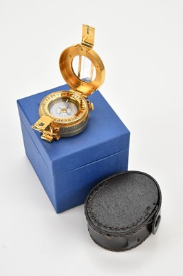Lot 392 - FRANCIS BARKER; a good prismatic compass, with...