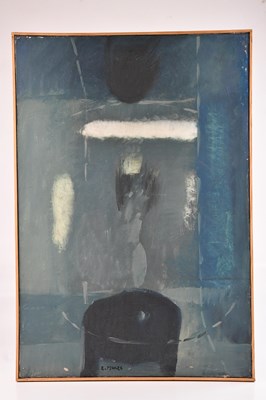 Lot 1538 - E MARZE; oil on canvas, abstract, signed, 73 x...