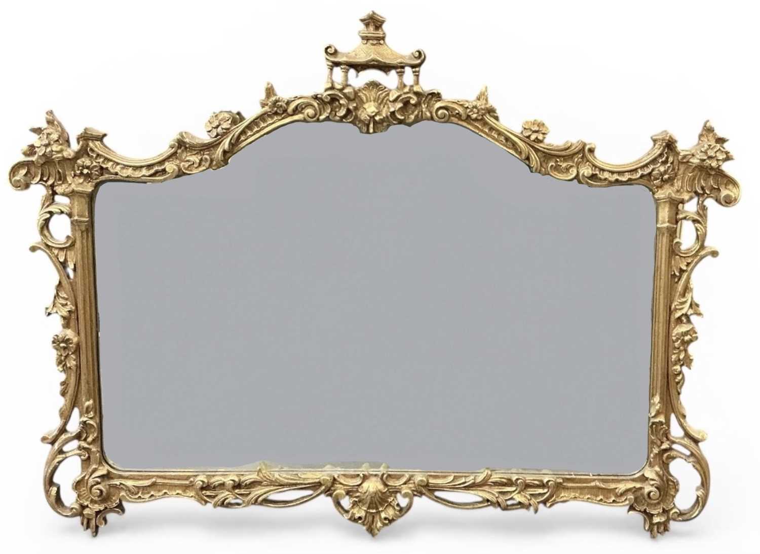 Lot 42 - A reproduction ornately gilt framed...