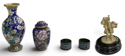 Lot 1048 - A modern Chinese gilt metal cloisonné enamel...