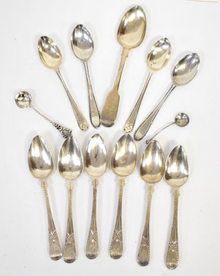 Lot 745 - A mixed lot of hallmarked silver mustard, salt...