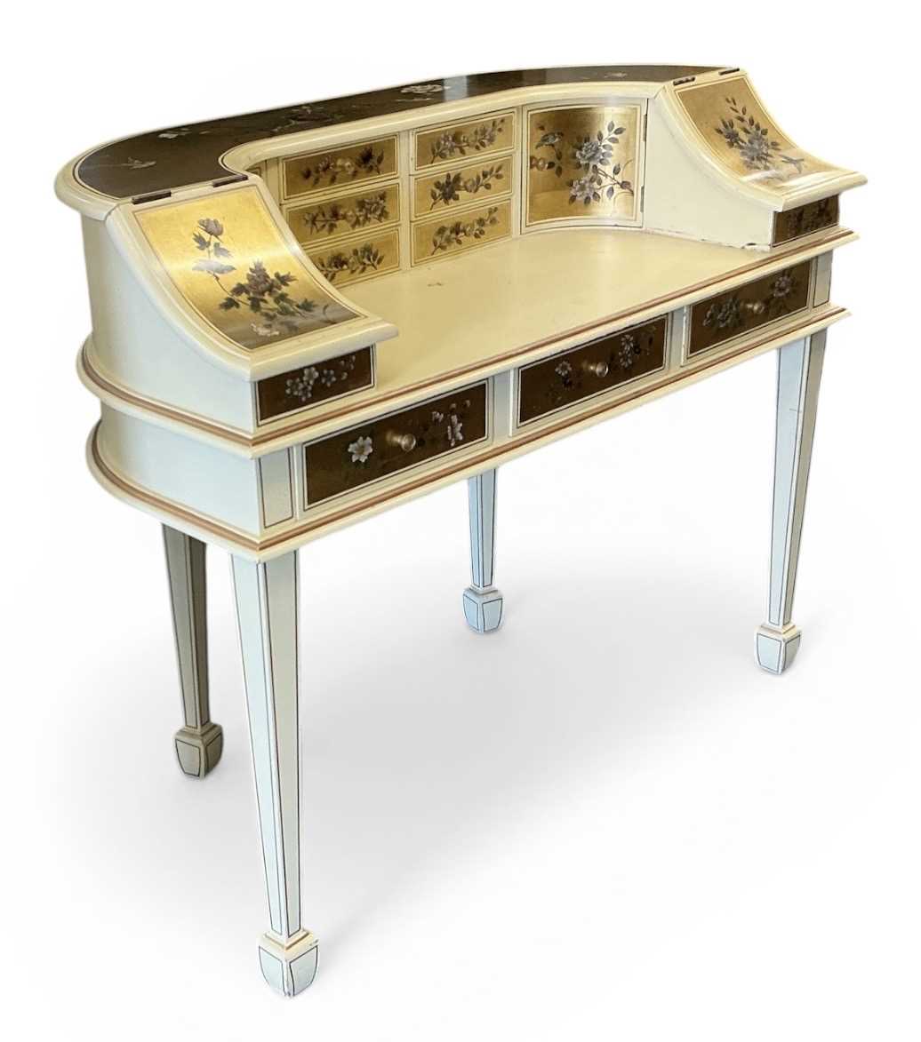 Lot 18 - A modern white painted Carlton House desk,...
