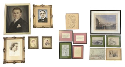 Lot 342 - UNATTRIBUTED; a modern oil on canvas, portrait...