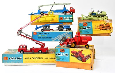 Lot 394 - CORGI TOYS; five boxed vehicles comprising...