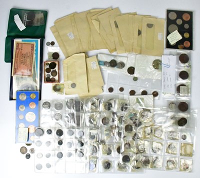 Lot 805 - A collection of mainly UK pre-decimal coins,...
