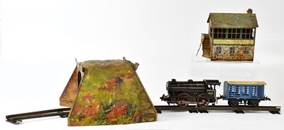 Lot 340 - HORNBY; a collection of O gauge railway items...