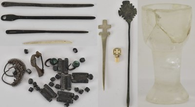 Lot 1057 - Four ancient Byzantine knitting needles...