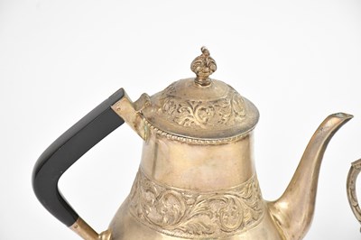 Lot 6 - An Indian metal three piece tea service,...