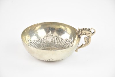 Lot 437 - A white metal wine taster, possibly South...