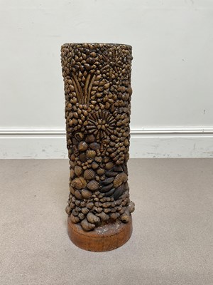 Lot 2197 - A Victorian stoneware stick stand, relief...