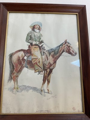 Lot 368 - AFTER FREDERIC REMINGTON; three prints...