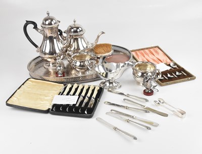 Lot 21 - A collection of assorted silver plate...
