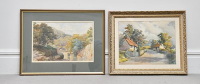 Lot 1498 - R C RISELEY; two 20th century watercolours,...