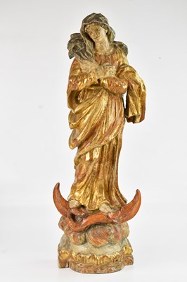 Lot 2314 - A 19th century Italian gesso model of Madonna,...