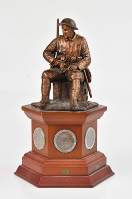 Lot 2328 - DANBURY MINT; a bronze effect model figure,...