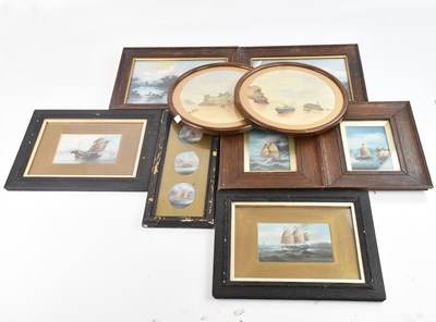 Lot 1058 - CHINESE SCHOOL; pair of gouache on board,...
