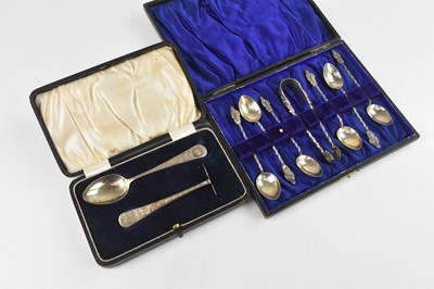Lot 420 - WILLIAM HENRY LEATHER; a cased set of six...
