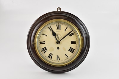Lot 2306 - A late 19th century mahogany framed wall clock,...