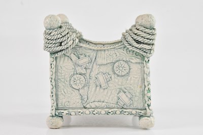 Lot 1309 - LARA SCOBIE; a small porcelain square box with...