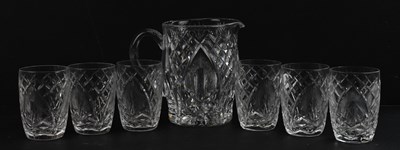 Lot 1426 - WATERFORD CRYSTAL; a jug, height 17cm, and a...