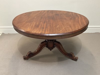 Lot 2075 - A Victorian walnut tilt-top breakfast/dining...