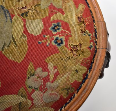 Lot 18 - A 19th century carved walnut framed spoon back...