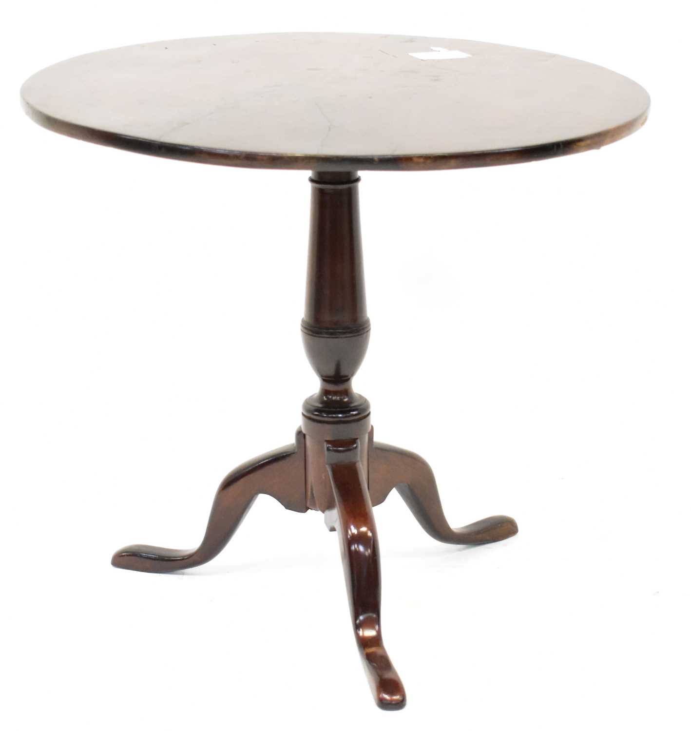 Lot 33 - A Georgian mahogany circular tilt-top...