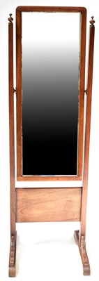 Lot 187 - A mahogany framed cheval mirror, with...