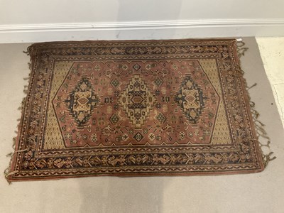 Lot 291 - A decorative eastern rug decorated...