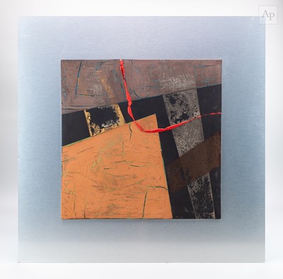 Lot 1402 - TONY LAVERICK (born 1961); a square black...
