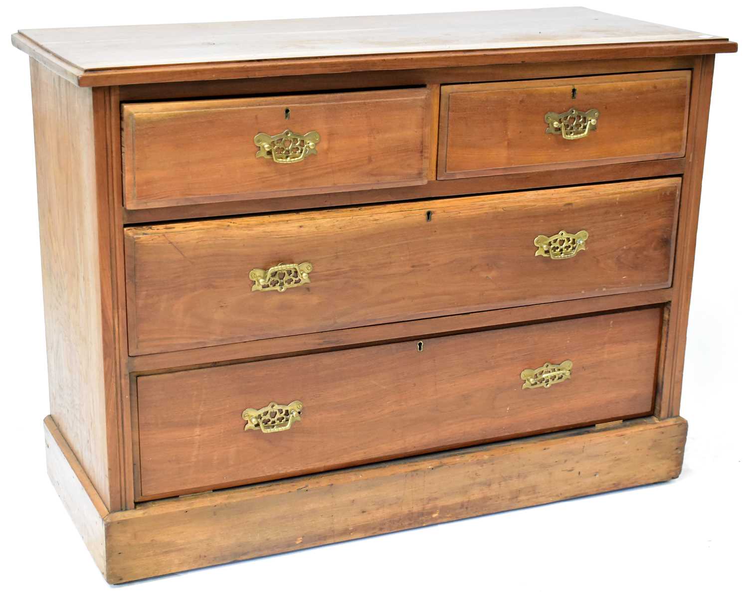 Lot 16 - An early 20th century walnut dressing chest...