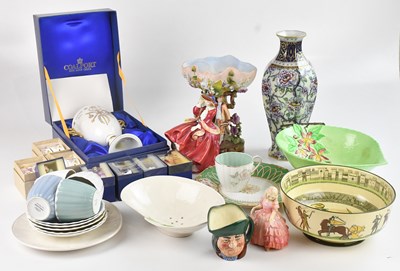 Lot 1363 - Decorative ceramics, to include a Coalport...
