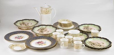 Lot 1388 - ROYAL WORCESTER; a 'Hyde Park' pattern part...
