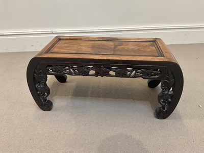 Lot 1070 - An early 20th century Chinese carved rosewood...