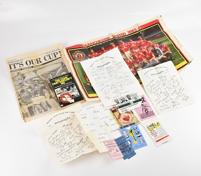 Lot 2280 - MANCHESTER UNITED INTEREST; a sheet containing...