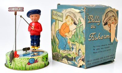 Lot 396 - A 'Billy the Fisherman' tinplate clockwork toy...