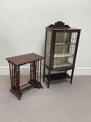 Lot 2067 - An early 20th century bowfront display cabinet...
