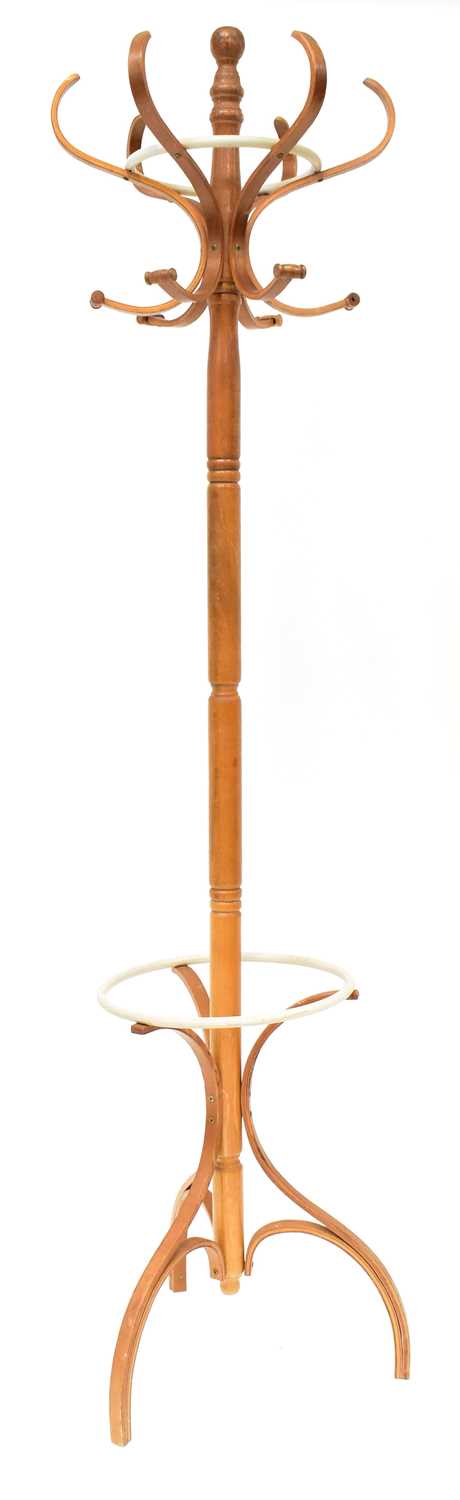 Lot 43 - A Thonet-style bentwood hat stand with...