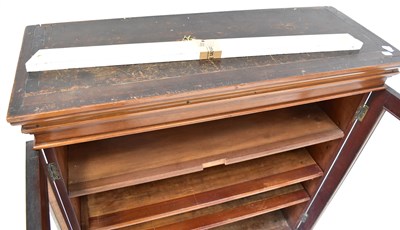 Lot 11 - An Edwardian mahogany glazed cupboard with...