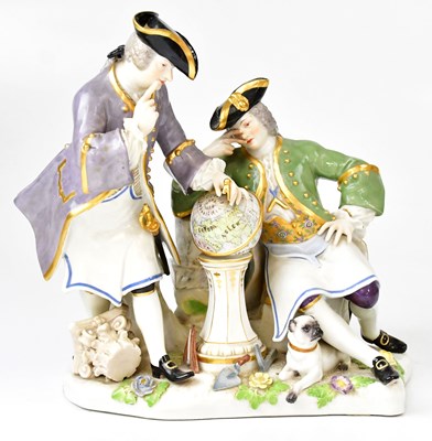 Lot 216 - MEISSEN; a porcelain figure group, 'The...