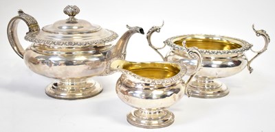 Lot 697 - JAMES MCKAY; a George IV hallmarked silver tea...
