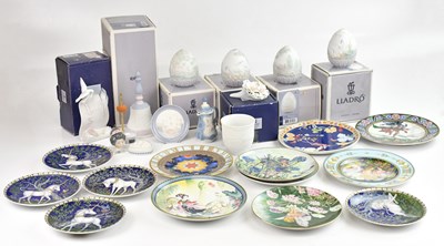 Lot 1213 - LLADRO; four limited edition ceramic eggs,...