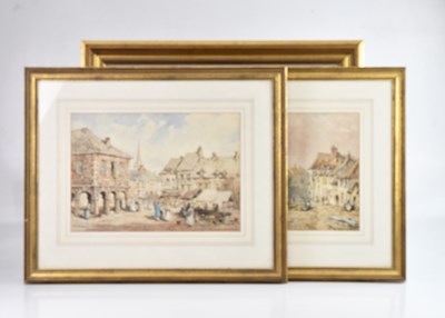 Lot 1502 - T E FRANCIS; a pair of watercolours, European...